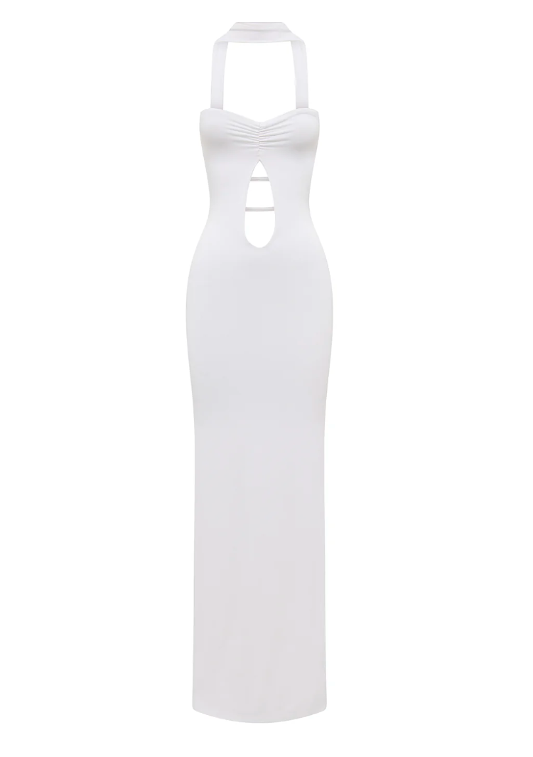 White Backless Dress