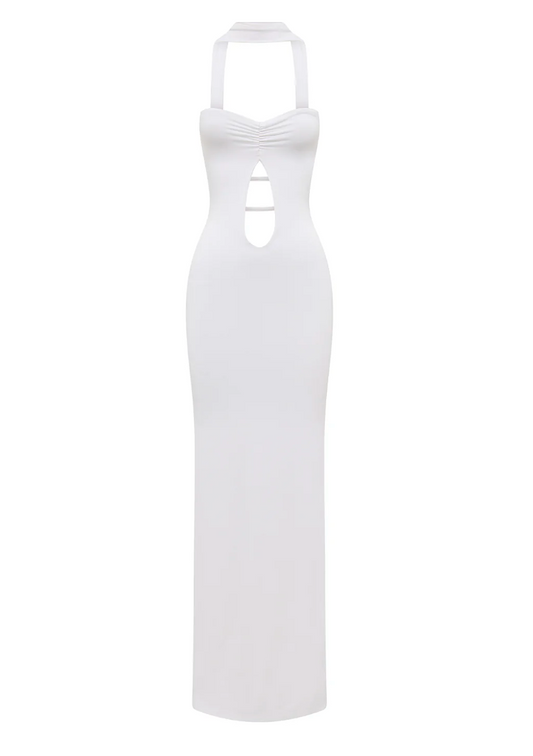 White Backless Dress